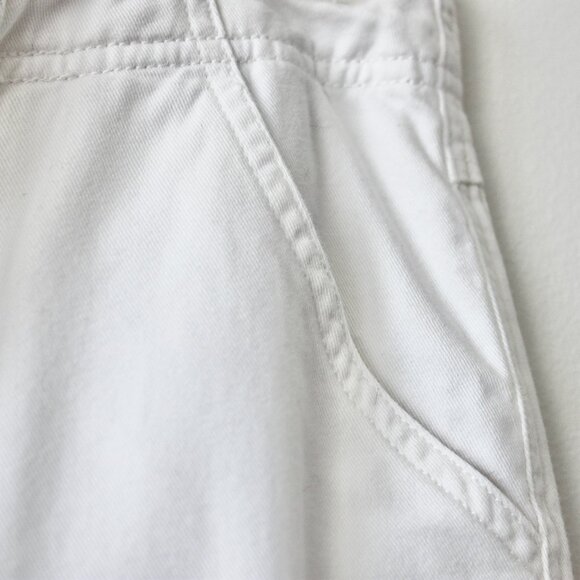 Roxy Vintage 2000's 100% Cotton White Casual Summer Drawstring Wide-Leg Pants 0 - Picture 4 of 9
